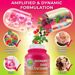 SUPPLEMENTS STUDIO label shows vegan formula with organic superfoods for nutrient support