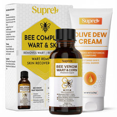 SupreH Bee Venom Wart Remover bottle shows potent wart solution for plantar warts