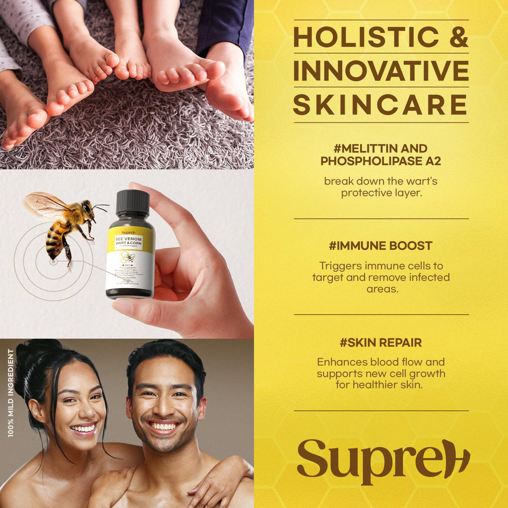 Close-up of botanical ingredients label on SupreH packaging