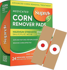 SupreH corn removers packaging box showing medicated bandages for easy purchase