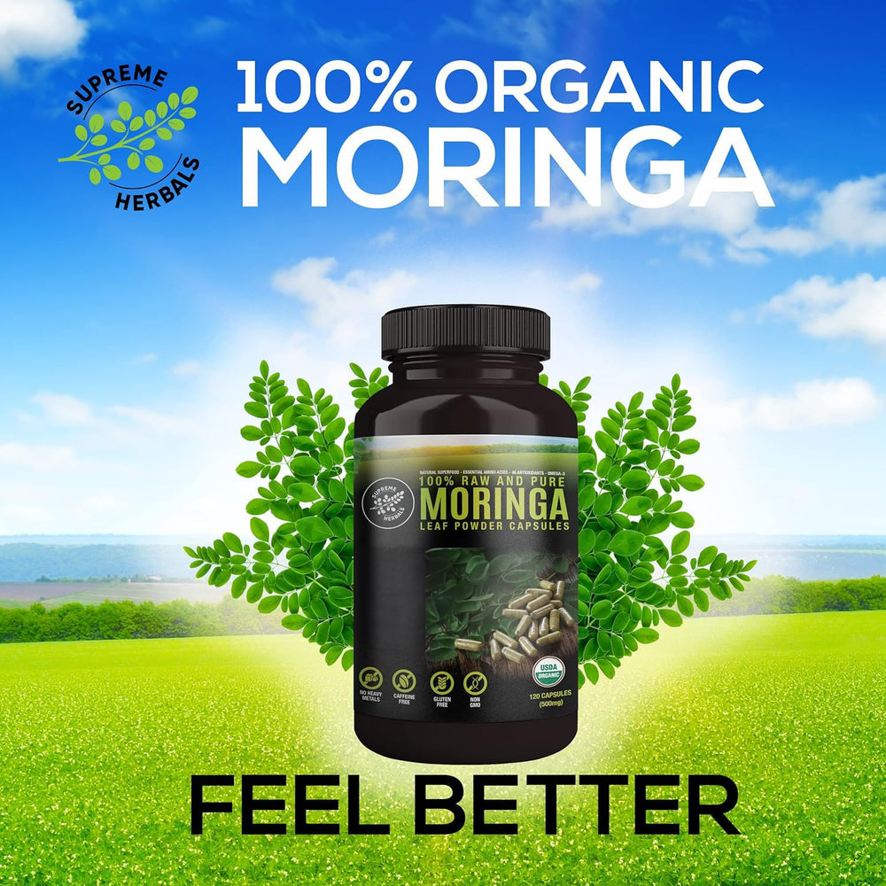 SUPREME HERBALS moringa leaves on farm, sustainably sourced ingredients