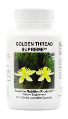 Supreme Nutrition Golden Thread bottle cap close-up for daily herbal supplementation