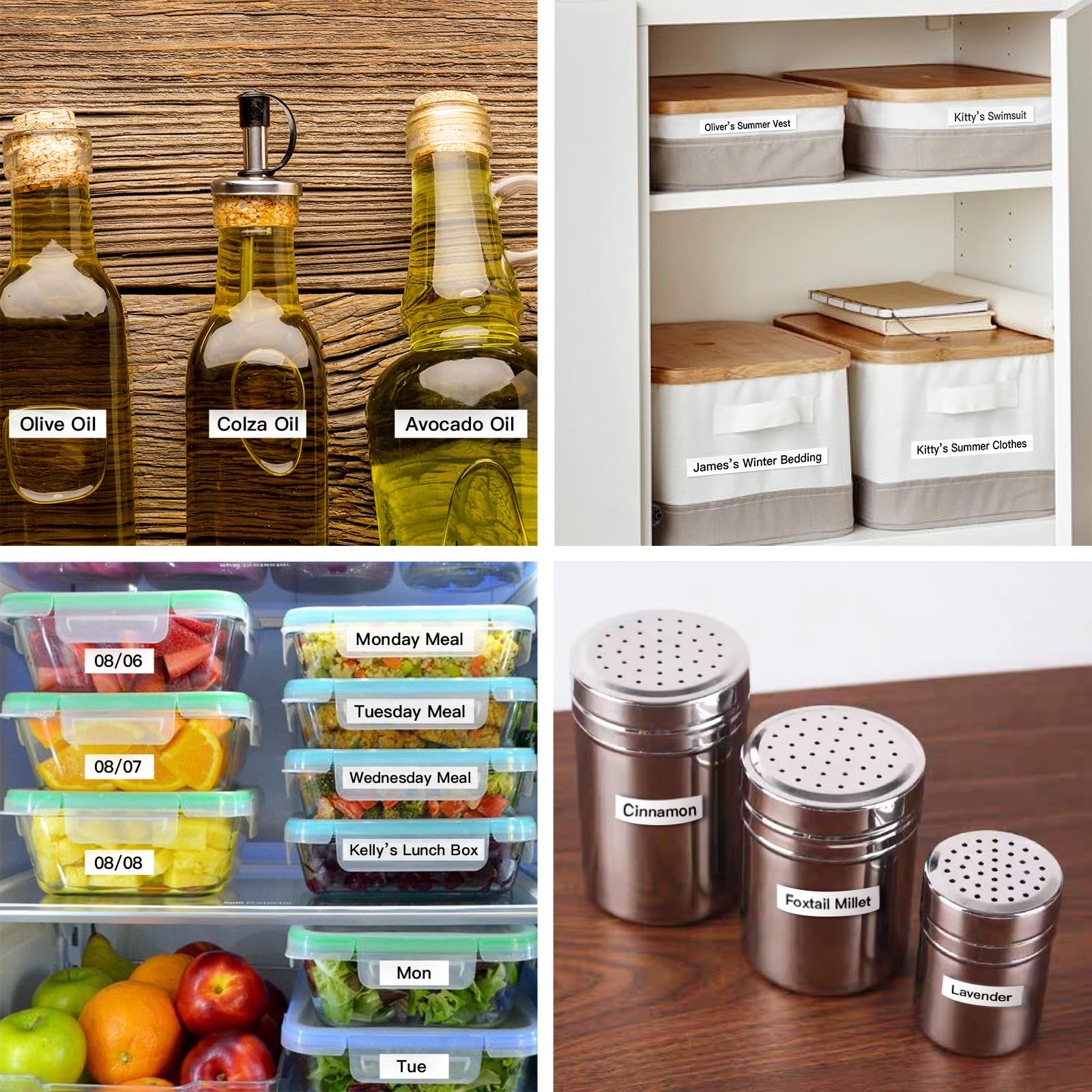 SUPVAN E10 laminated kitchen labels resist water and oil