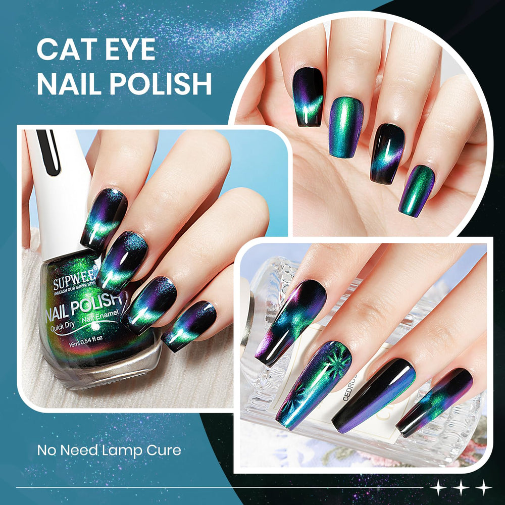 SUPWEE cat-eye design in action on nails