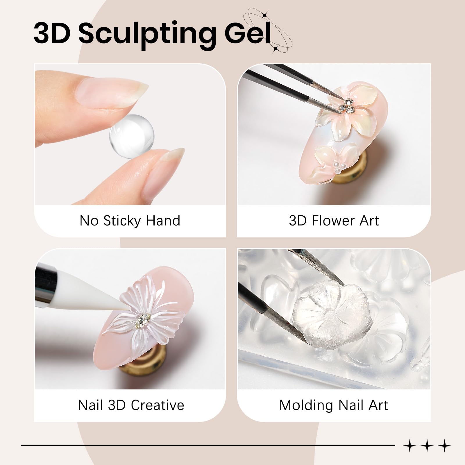 SUPWEE solid nail gel for sculpting and carving with a solid texture