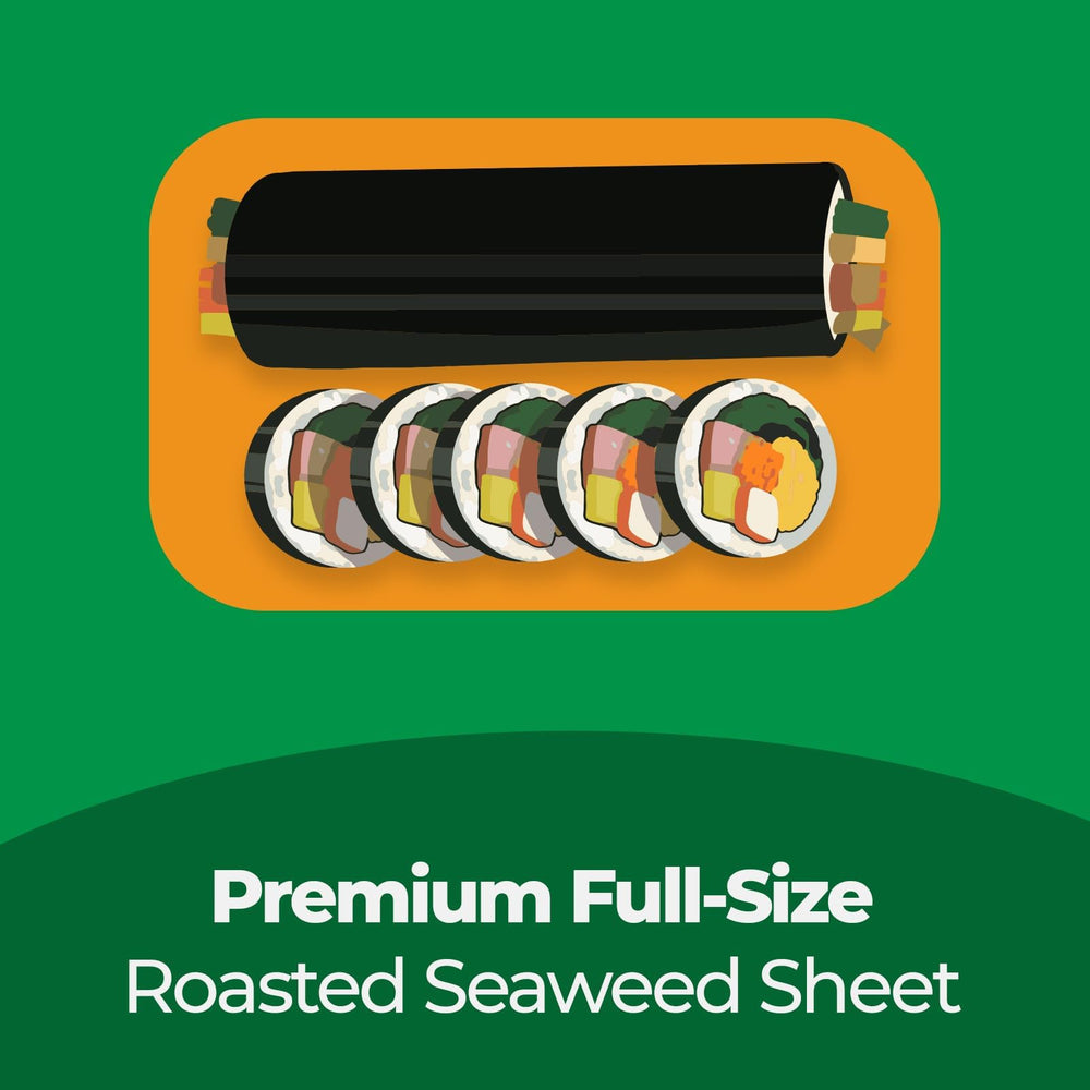 Surasang roasted seaweed with rich umami flavor for authentic rolls.