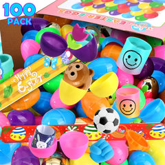 SURCVIO 100-pack prefilled eggs, convenient and ready for quick Easter egg hunts.
