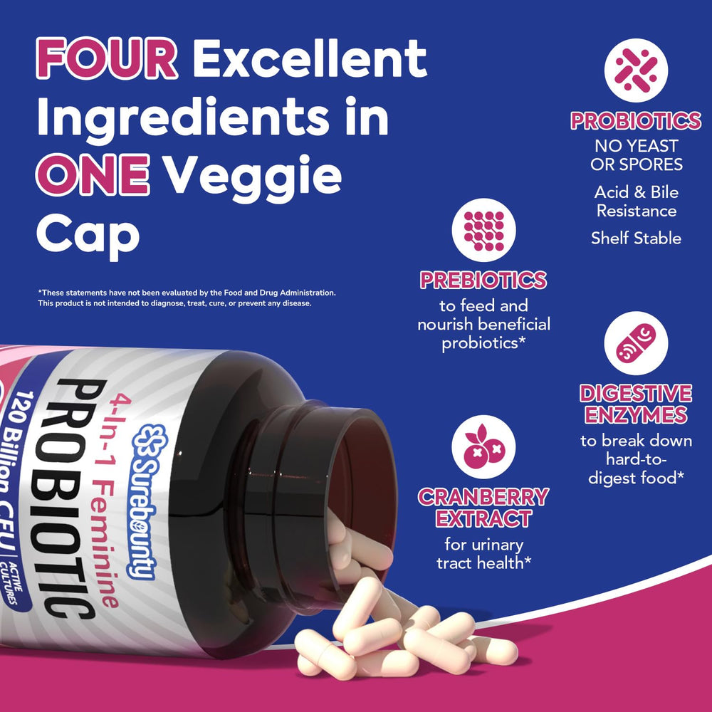 Surebounty Probiotics for Women with cranberry extract for urinary health