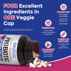 Surebounty Probiotics for Women with cranberry extract for urinary health