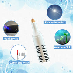 SureMark UV Marker with keyring UV light ready for portable use.