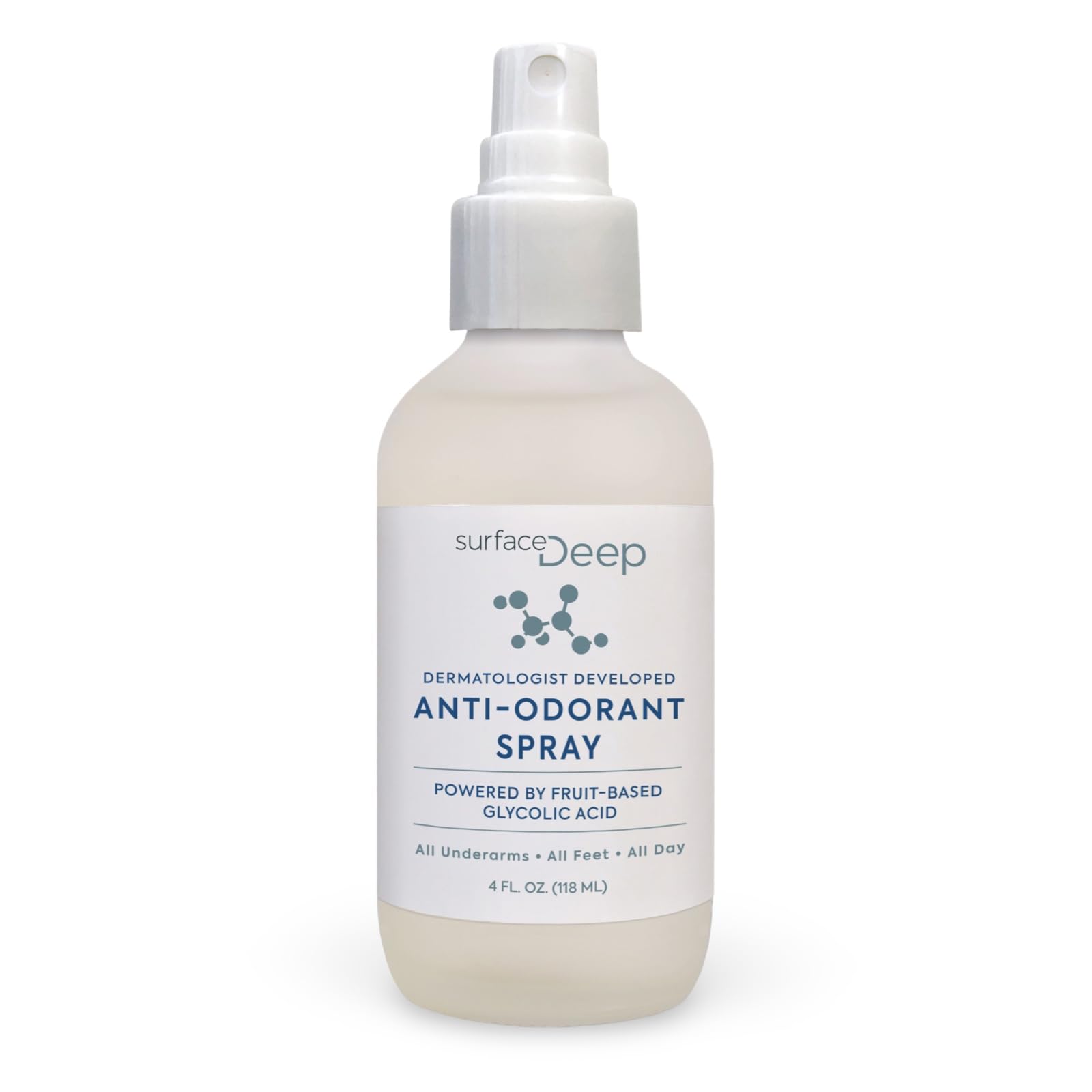Surface Deep Anti-Odorant Spray bottle showing all-day odor control for everyday freshness