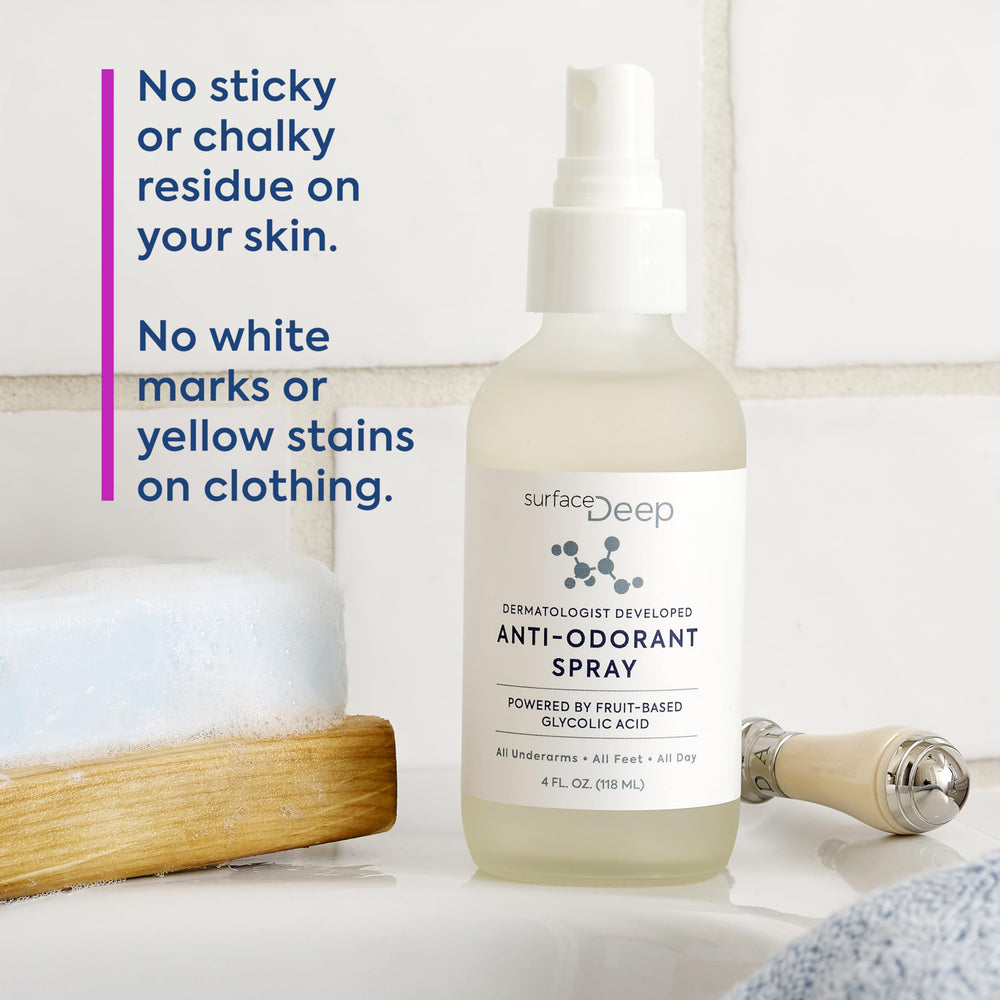 Surface Deep dermatologist-developed brand badge for skin-safe deodorant