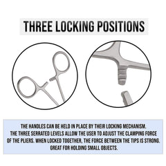 SURGICAL ONLINE 8-inch curved hemostat close-up for angled grasping.