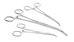 Surgical Online 6-25-inch curved hemostat for secure small-object handling.