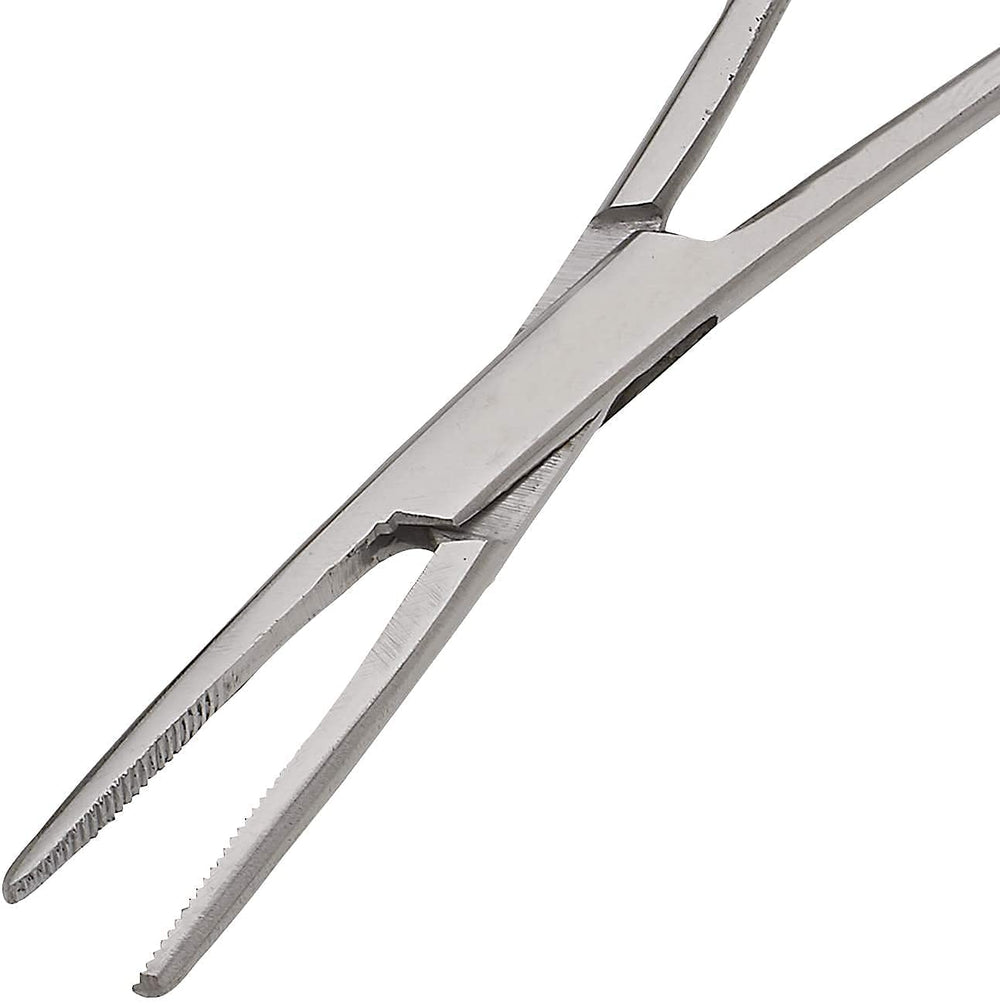 SURGICAL ONLINE serrated jaws close-up for secure hold on tiny items.