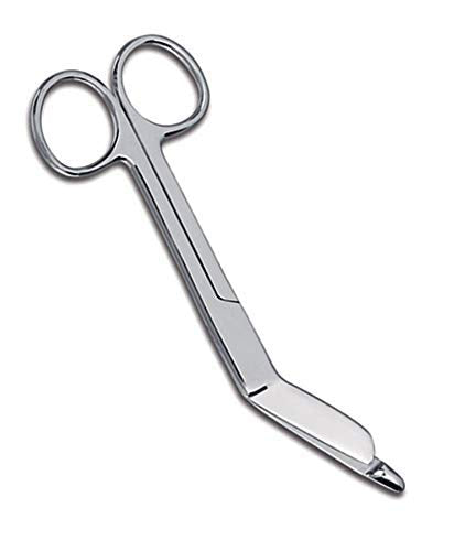 SurgicalOnline EMT 5.5 inch trauma shears with blunt tips for safe gauze cutting.