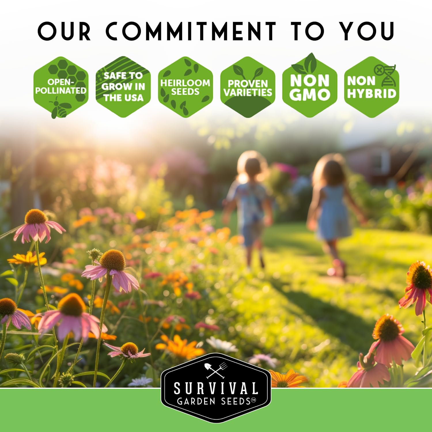 SURVIVAL GARDEN SEEDS cut flower-ready stems ideal for bouquets.