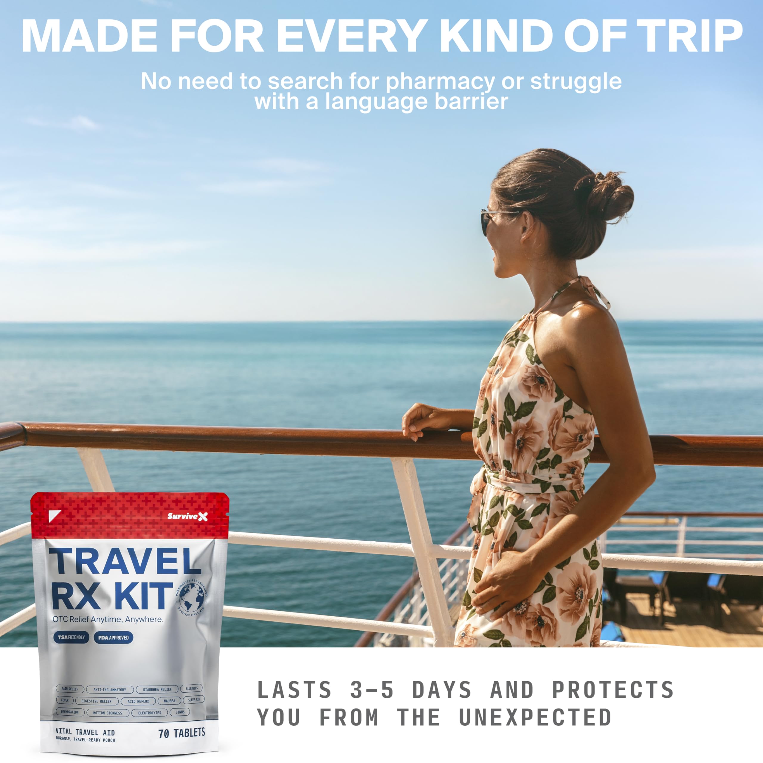 SurviveX 3-5 day supply covers longer travel needs