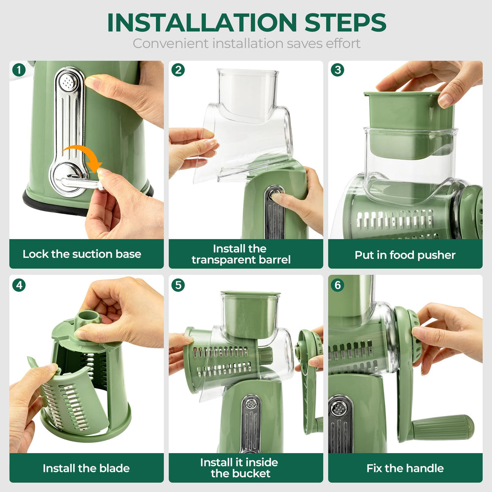 SUSTEAS mandoline slicer with sloped design prevents clogging