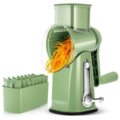 SUSTEAS rotary cheese grater with handle for effortless shredding