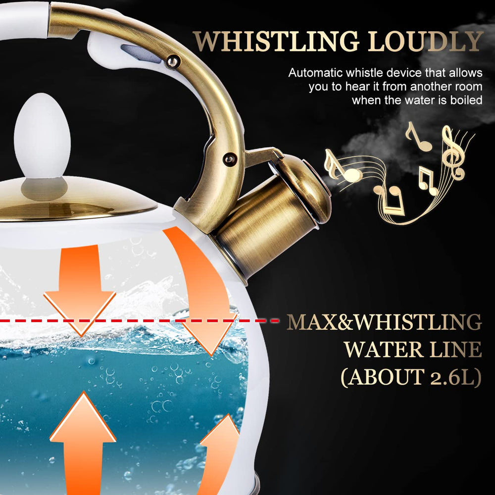SUSTEAS whistle design activates when boiling, signaling from across the kitchen.