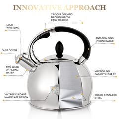 SUSTEAS kettle features cool-touch handle for safe pouring