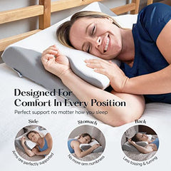 SUTERA Dream Deep Contour Pillow neck support aids proper alignment