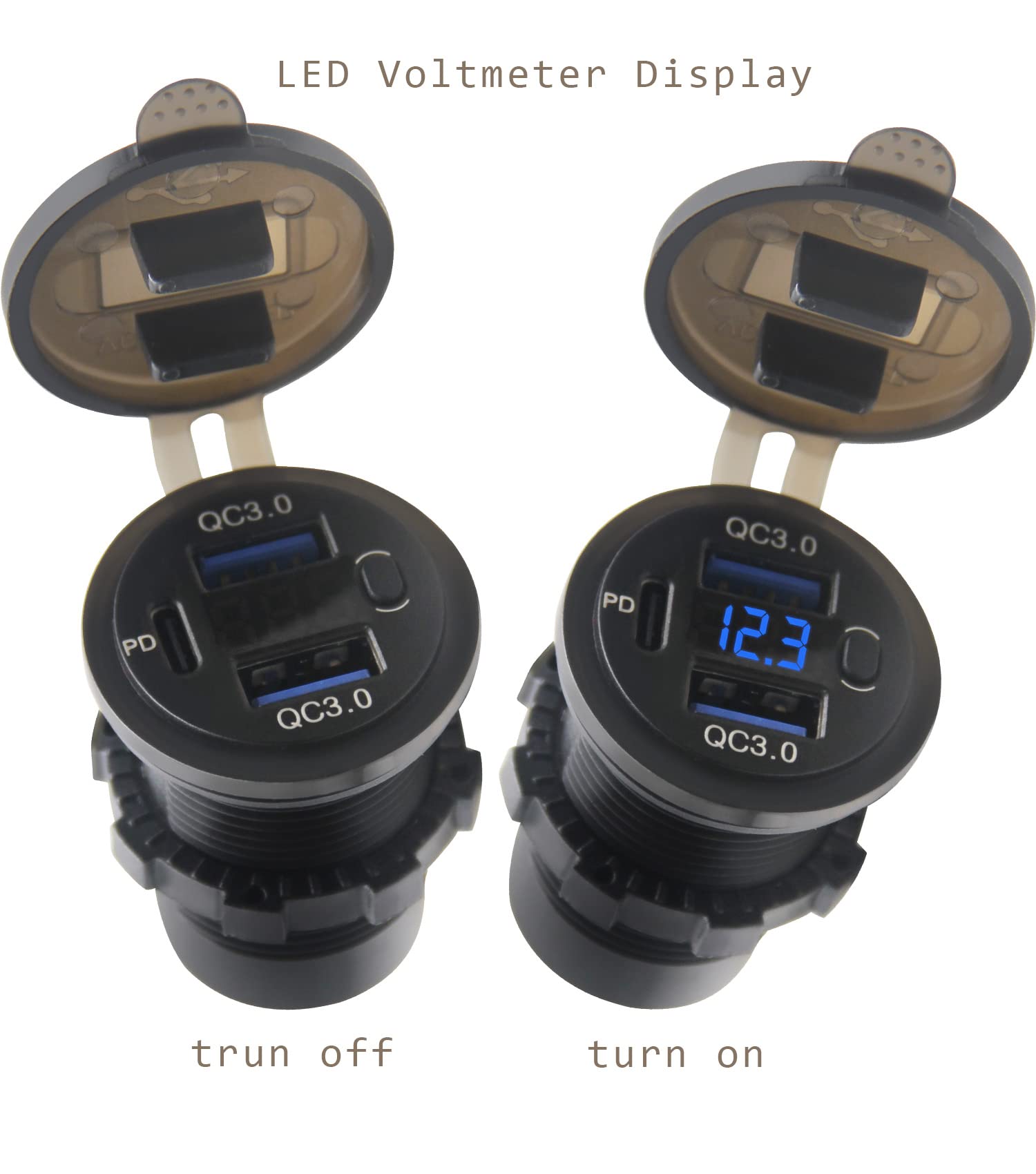 SUTNSCW PD USB-C port close-up showing versatile power delivery for mobile devices