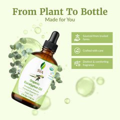 SVA Organics eucalyptus oil for hair care blended with carrier oil