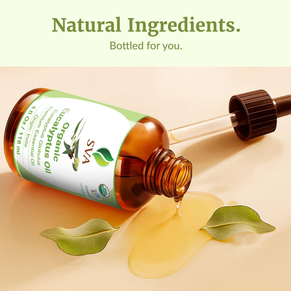 SVA Organics eucalyptus oil combined in shower spray blends