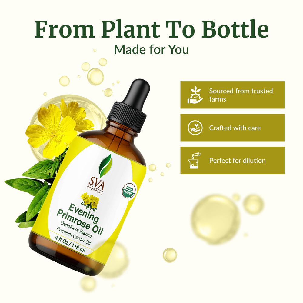 SVA Organics Evening Primrose Oil applied to scalp for gentle hair care