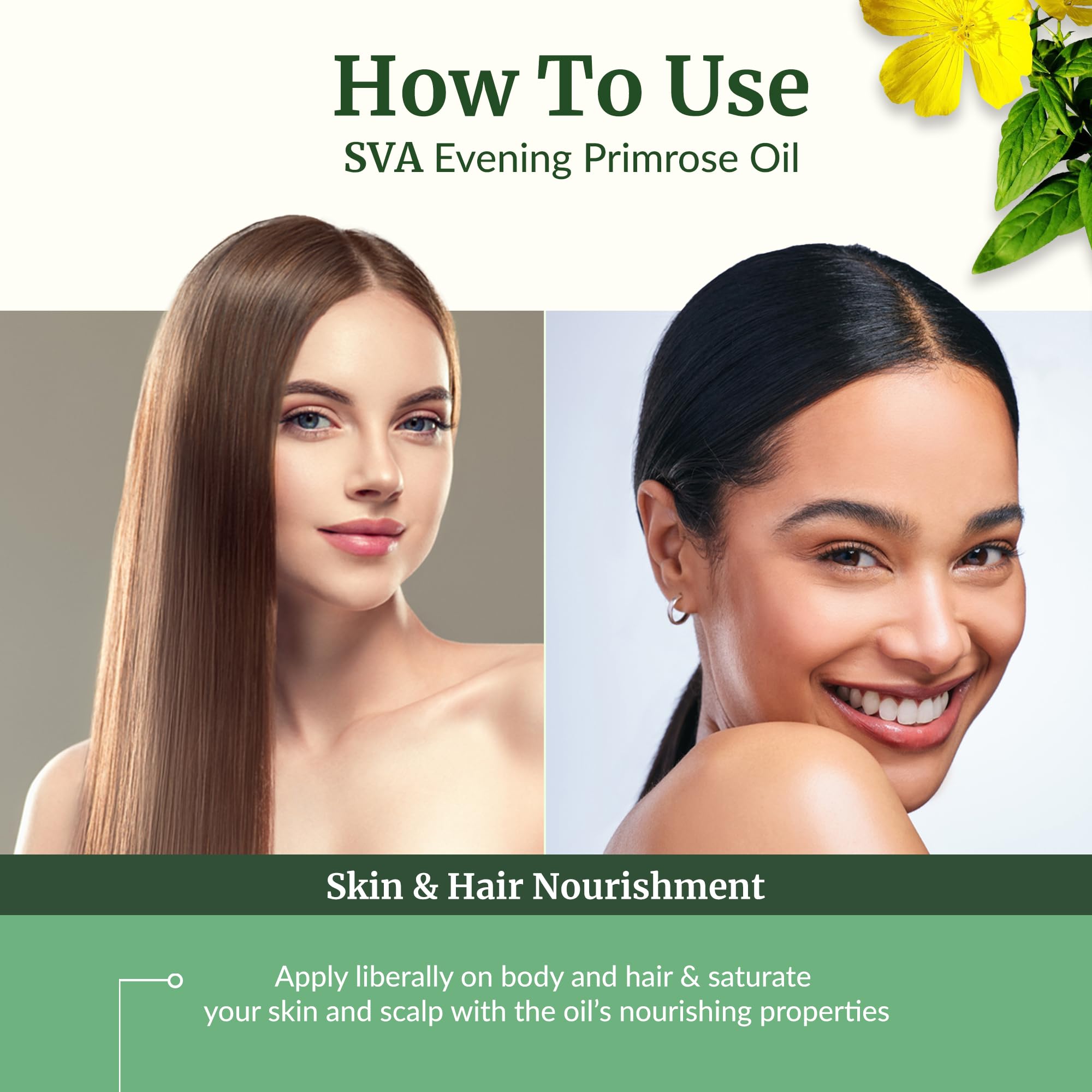 SVA Organics oil used with shampoo or conditioner for hair care