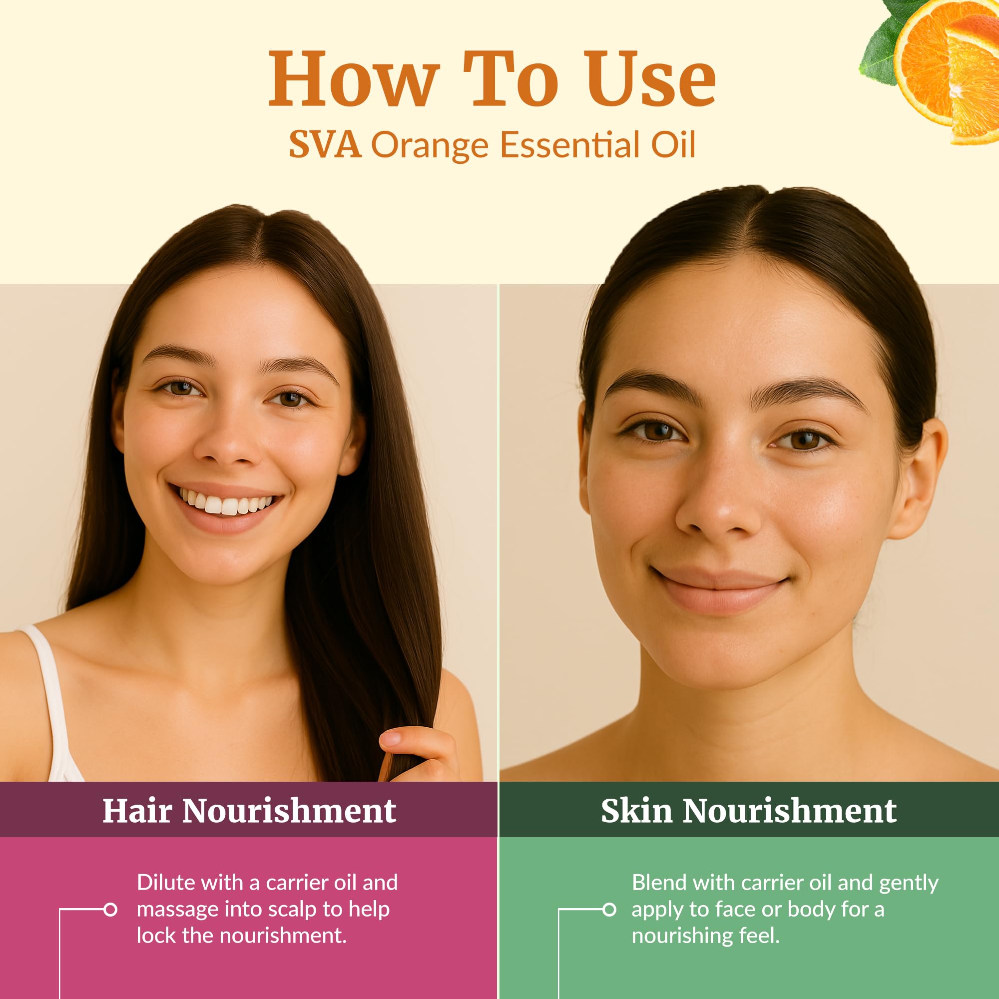 SVA ORGANICS orange oil incorporated into DIY soaps and candles.