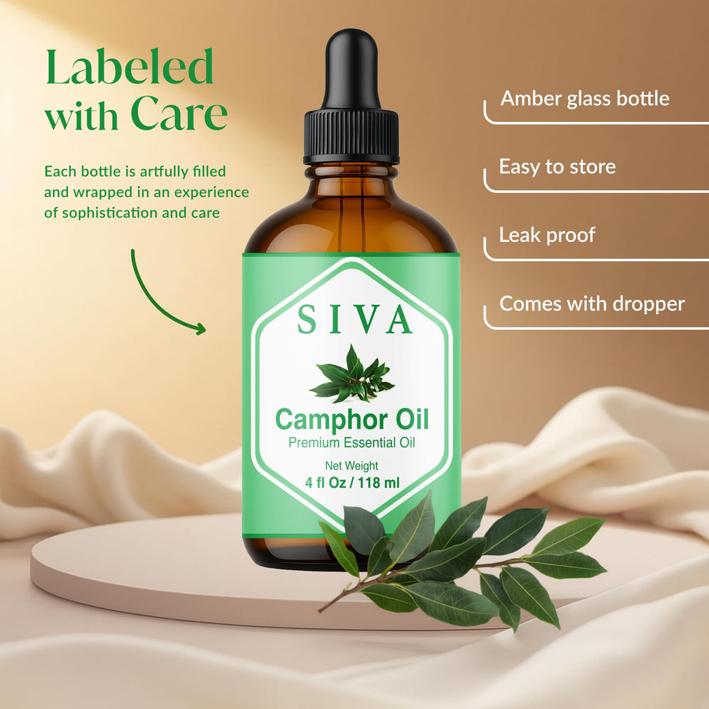 SVA ORGANICS Siva Camphor Oil blended with shampoo for hair care