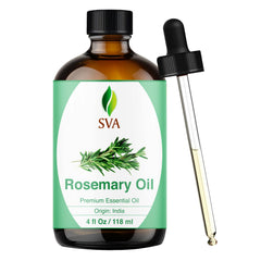 SVA Rosemary Essential Oil bottle with dropper for precise topical use