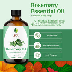SVA Rosemary Oil applied to hair and scalp for massage after dilution