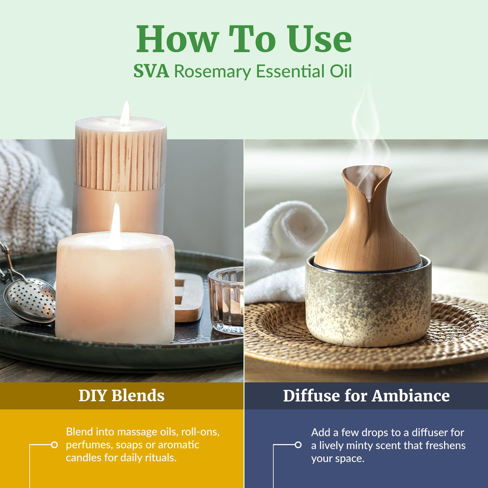 SVA Rosemary Oil used in soaps and candles for fragrance