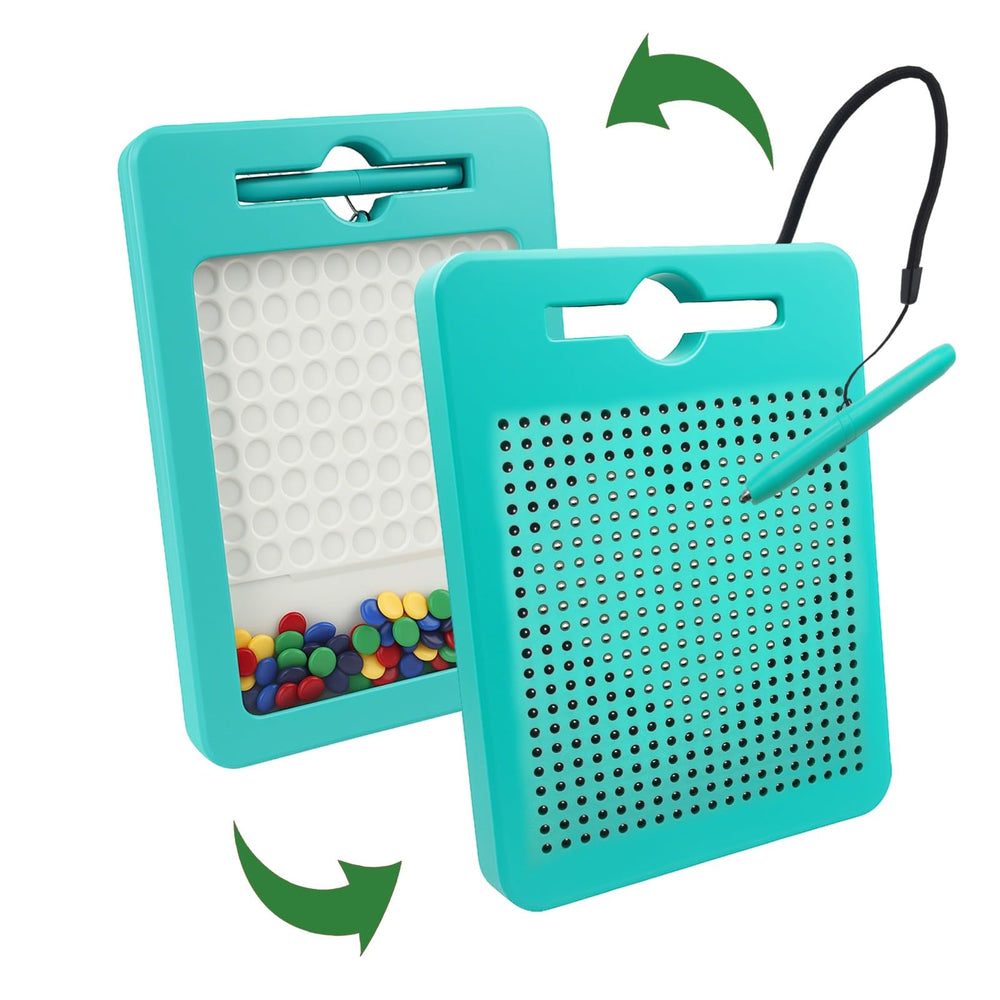 Svance double-sided magnetic drawing board with beads for imaginative play