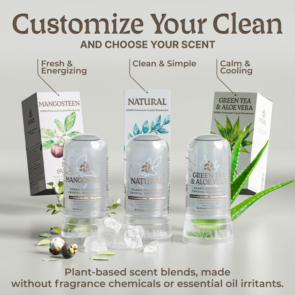 SVARA easy-grip deodorant stick designed for precise daily application