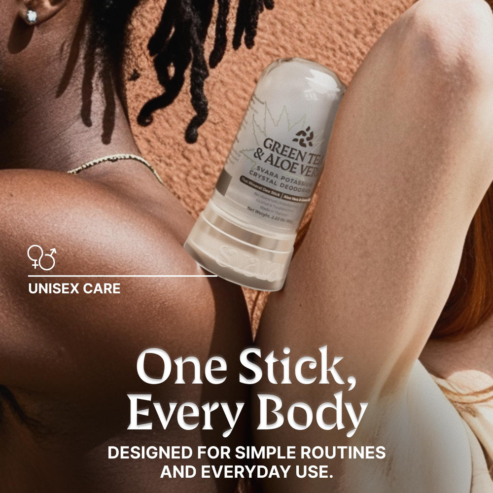 SVARA green tea aloe scent offers a light, refreshing aroma.