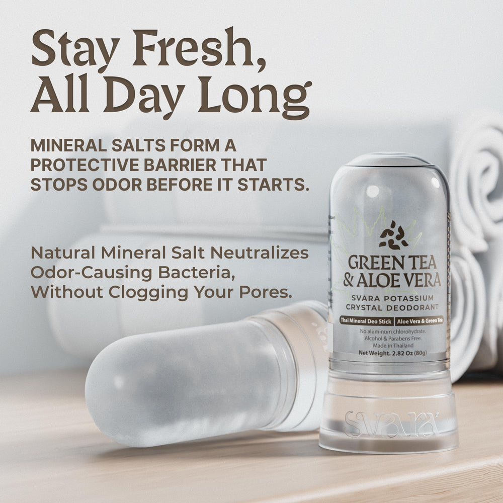 SVARA polished mineral rock design provides an easy grip for daily use.