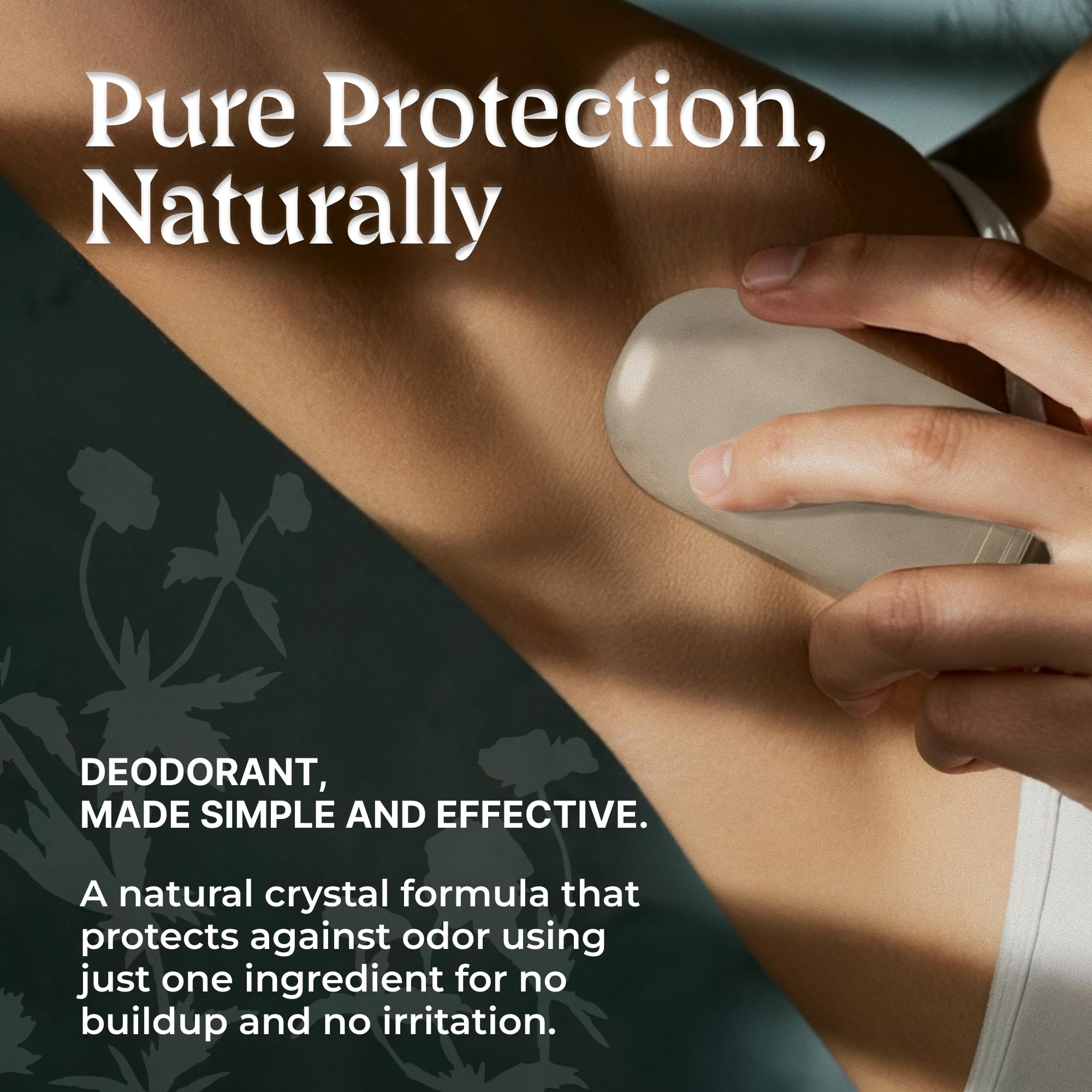 SVARA mineral odor-control stick shown on skin for daily use