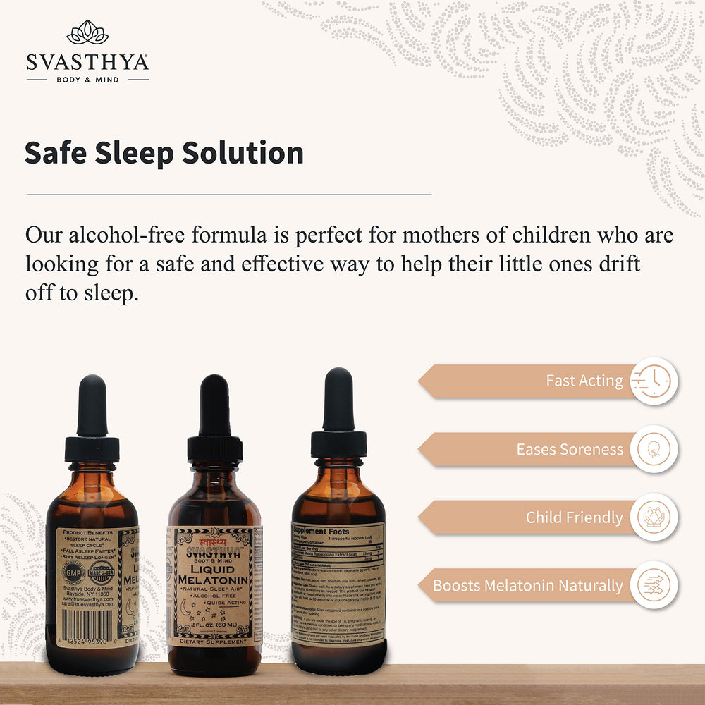 Svasthya Melatonin Liquid kid-friendly use in family bedtime routine