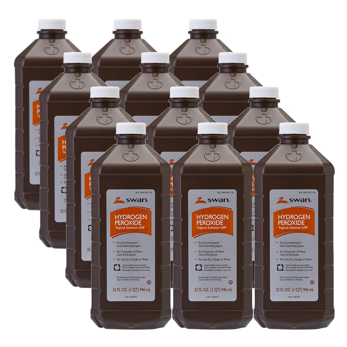 Swan 3% hydrogen peroxide bottle for first aid cleansing of minor cuts