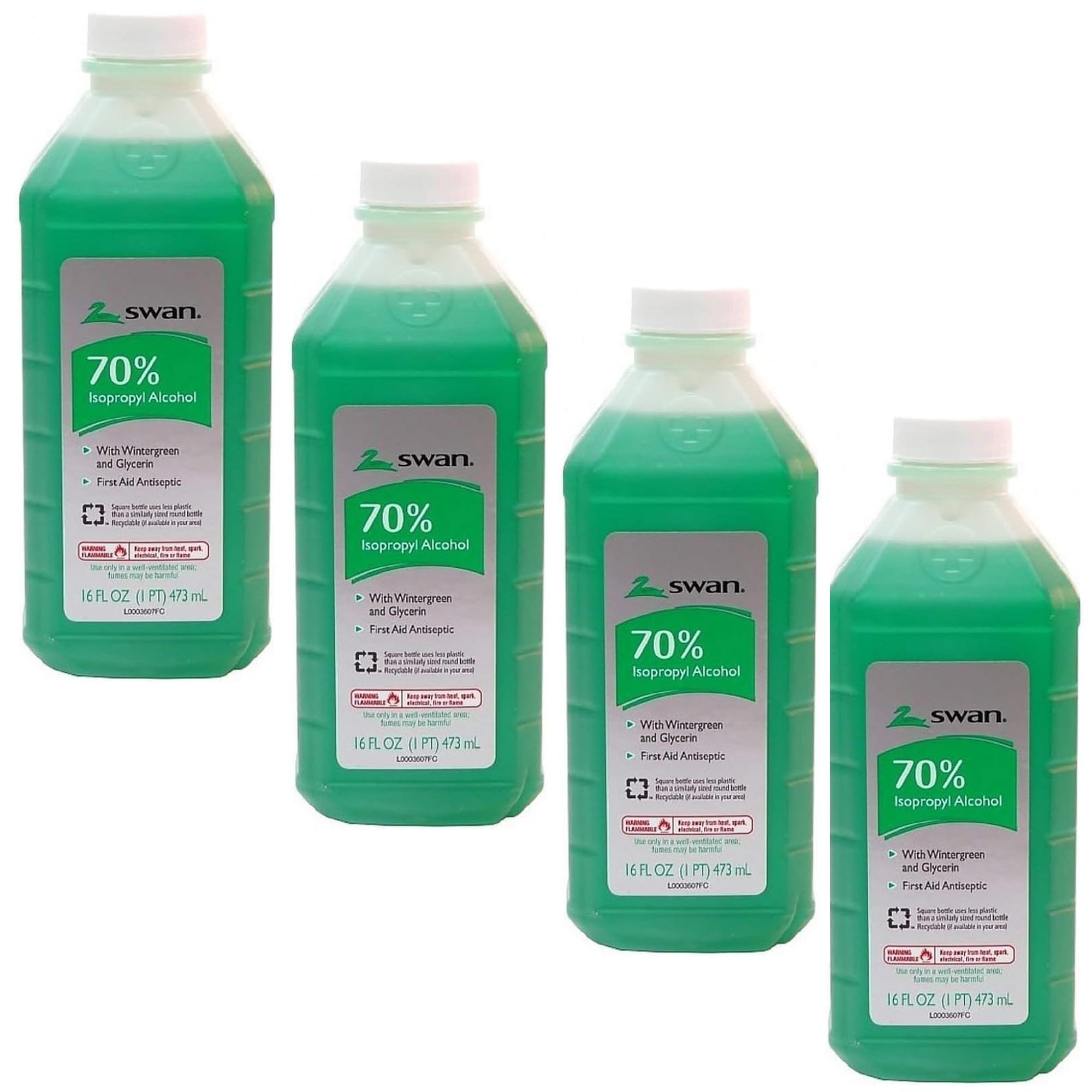 Swan Isopropyl Alcohol 70% Wintergreen bottle for cleaning tasks.