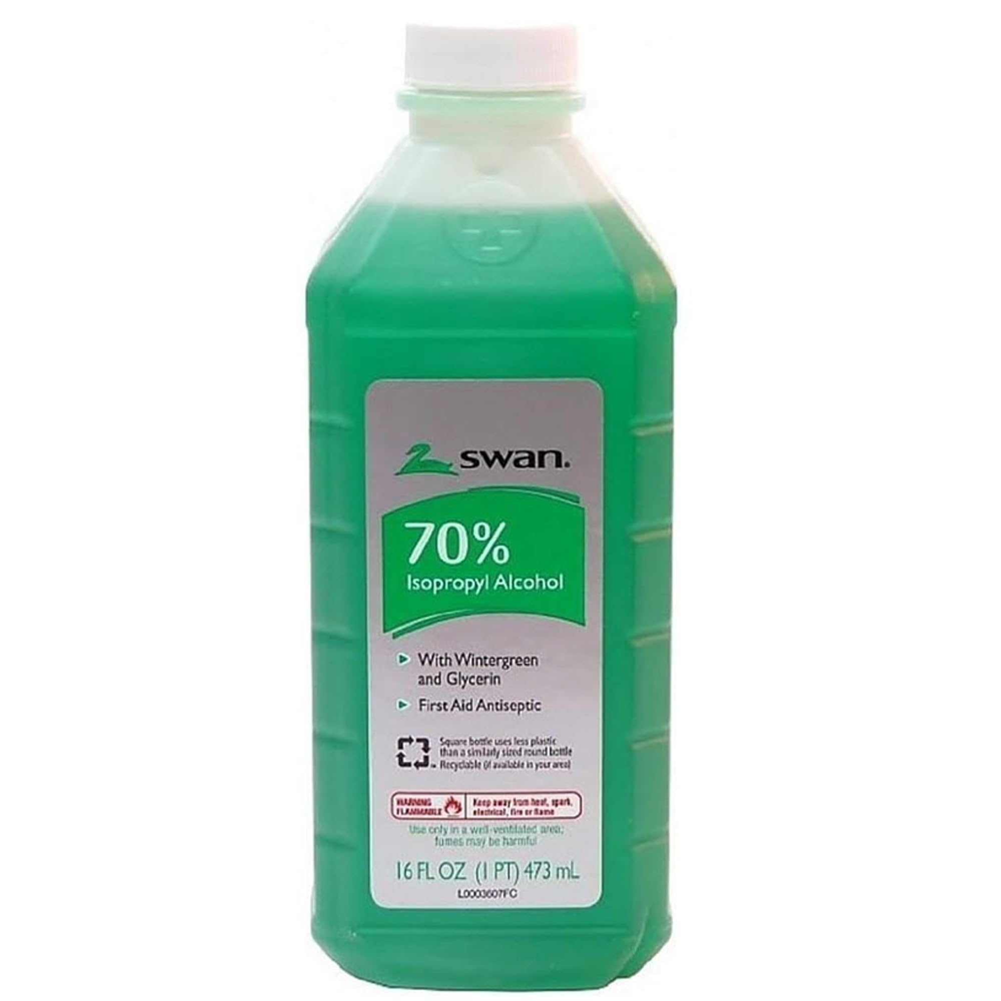 Swan Isopropyl Alcohol 70% Wintergreen 4-pack for home and workshop use.