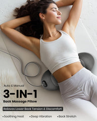 Swancode back massager in vibration mode soothing lower back muscles