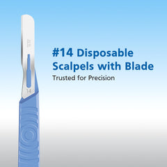 SWANN-MORTON #14 disposable scalpel assembly ready for use