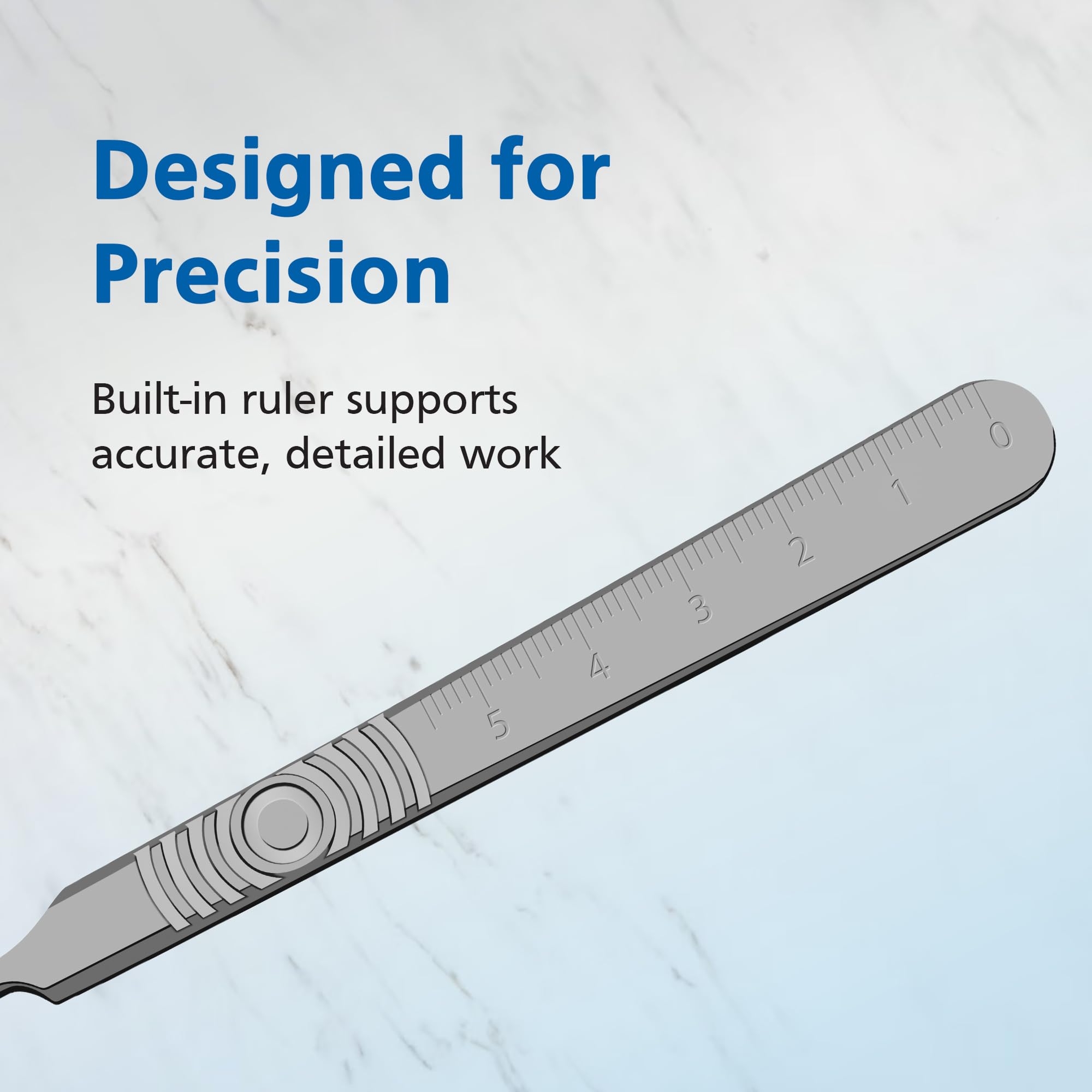 Swann Morton Scalpel Handle No 3 with built in ruler for precise measurements during procedures.