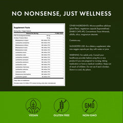 Swanson 16-Strain Probiotic label close-up with strains and FOS.